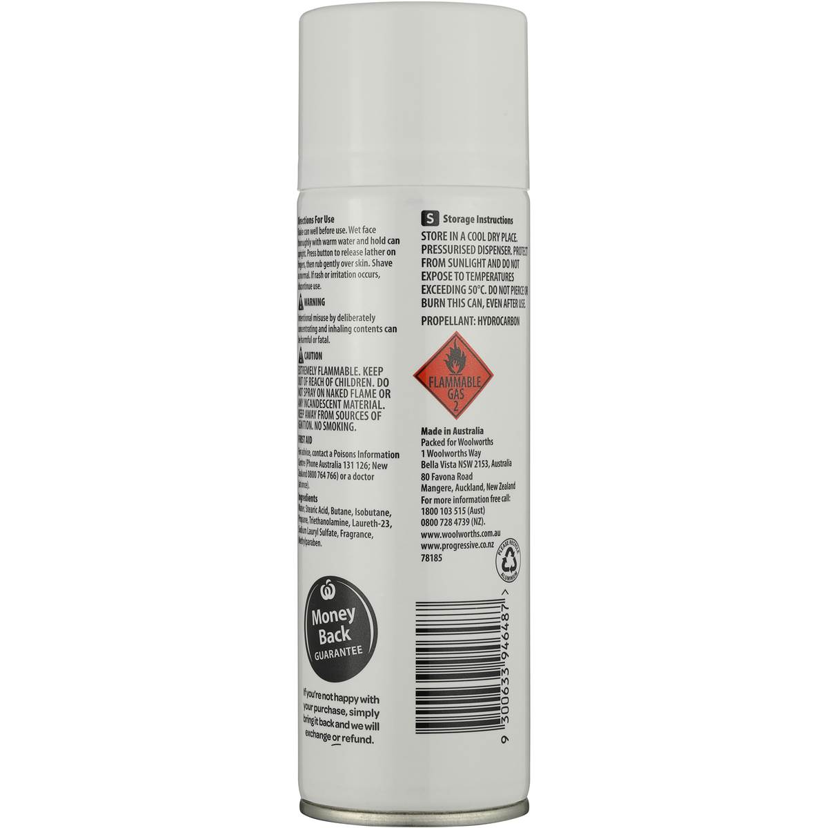 Homebrand Shave Foam 250g | Woolworths