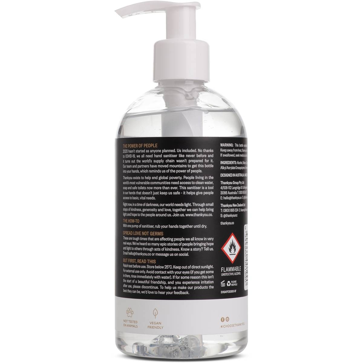 Thankyou. Hand Sanitiser For Humanity 300ml Woolworths