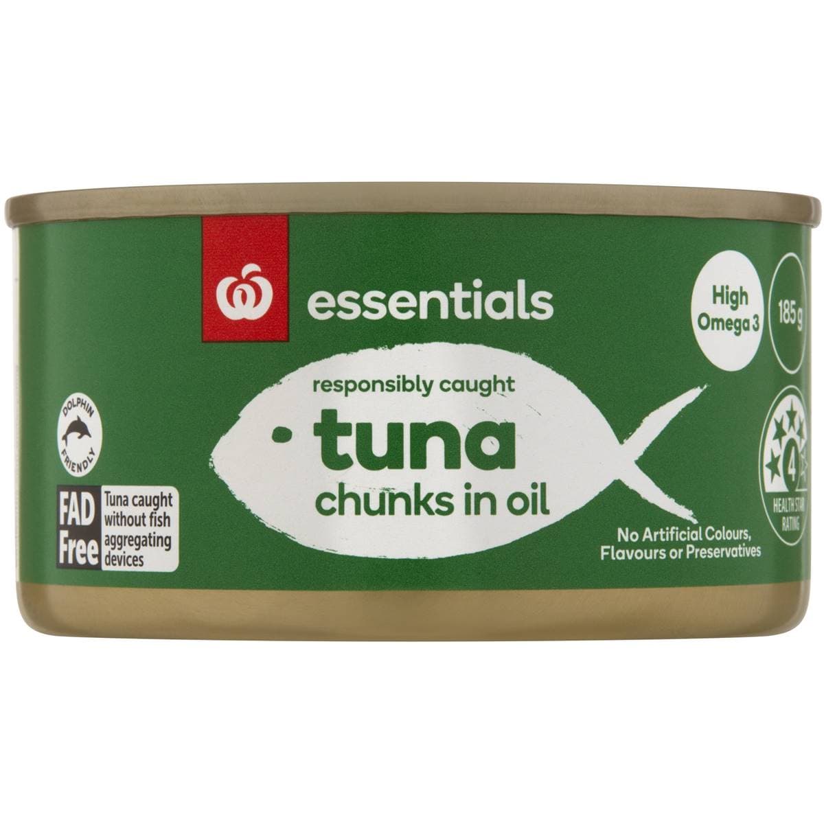 Essentials Tuna In Oil 185g Woolworths