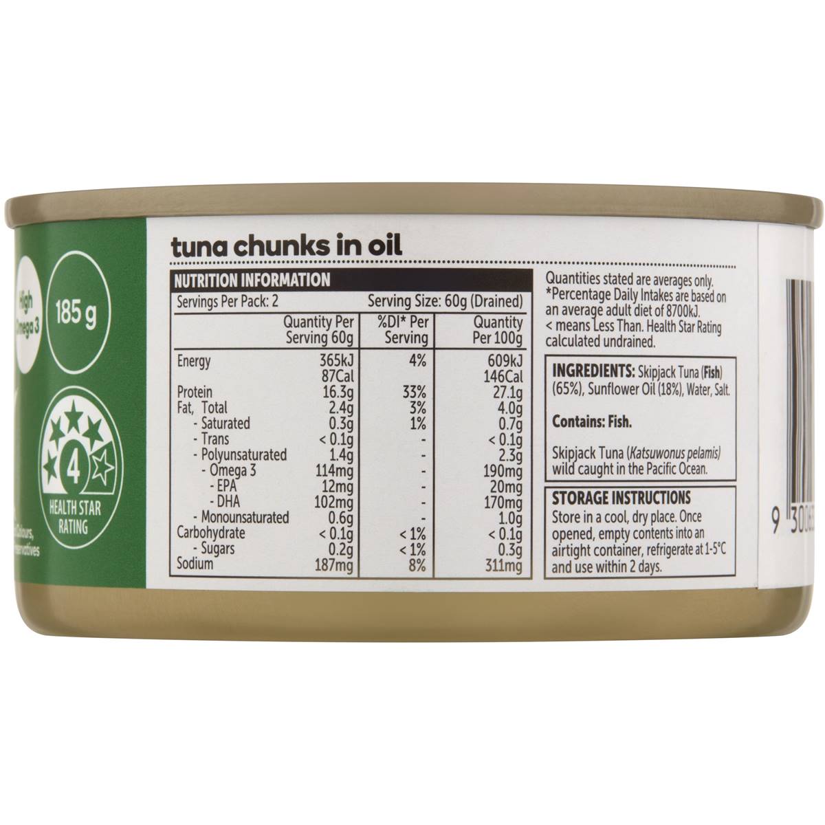 Essentials Tuna In Oil 185g | Woolworths