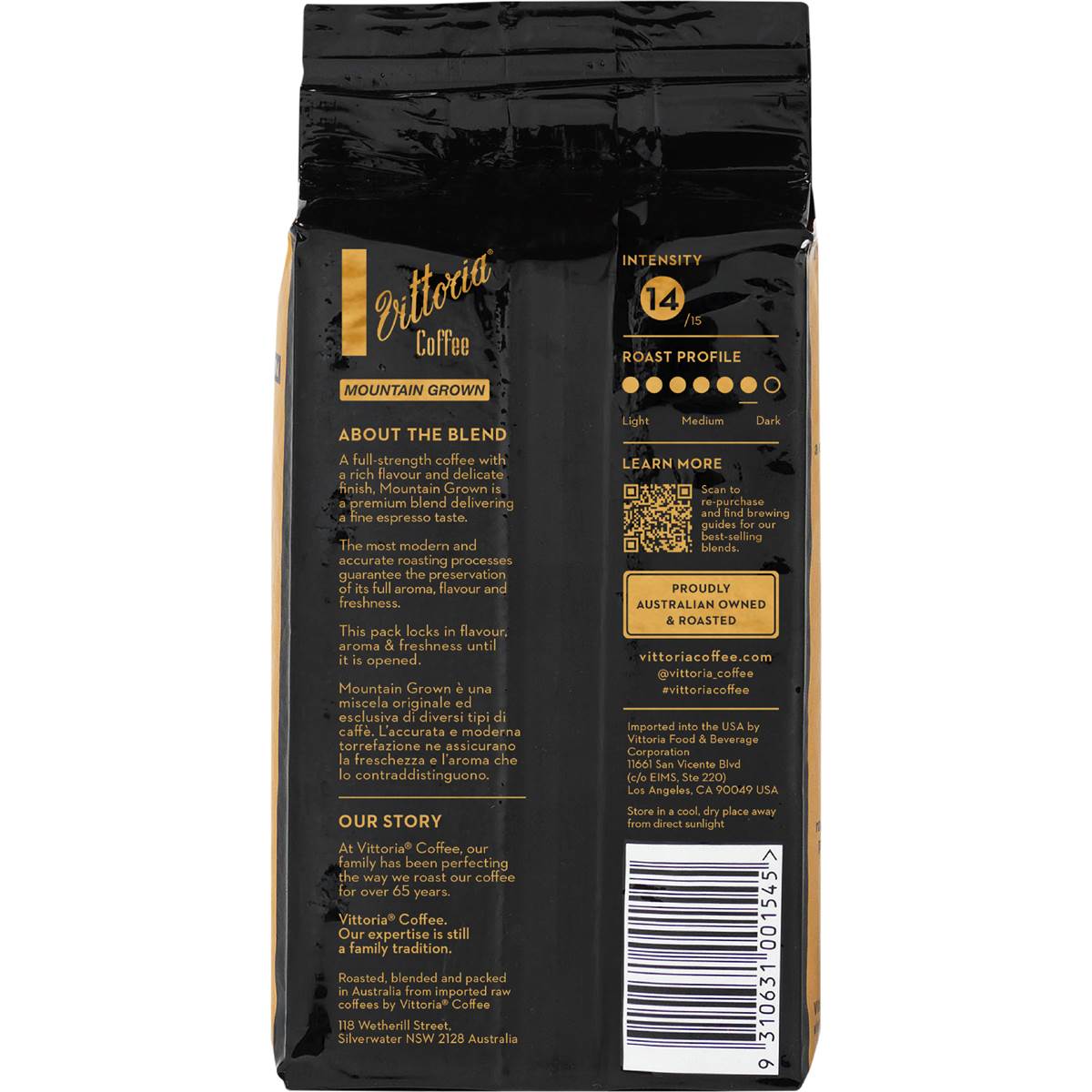 Vittoria Mountain Grown Ground Coffee 200g Woolworths
