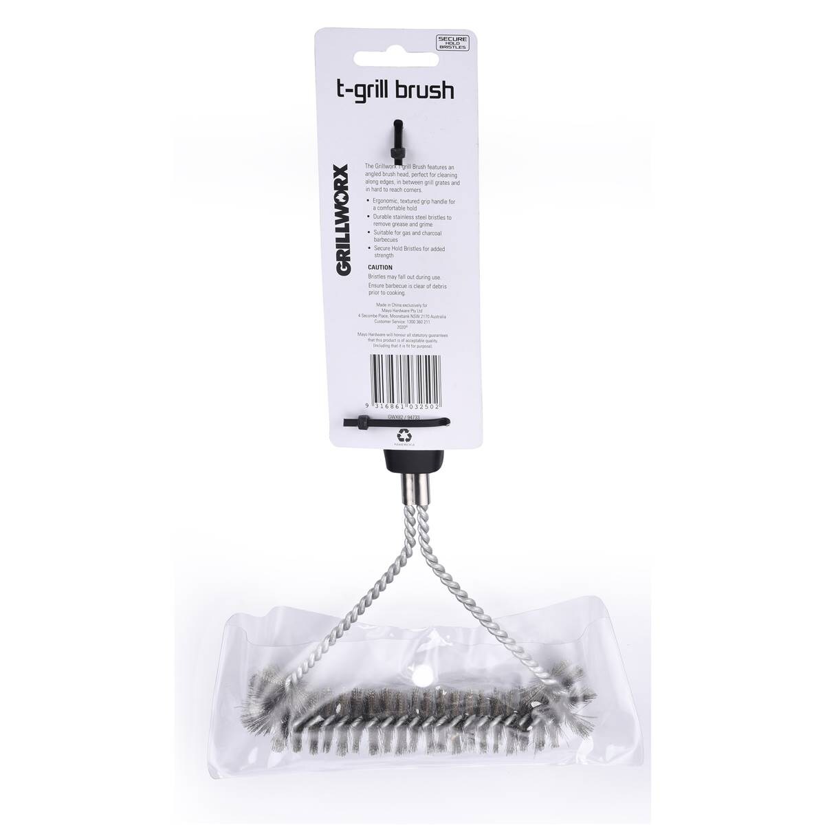 Grillworx T Grill Wire Brush Each Woolworths