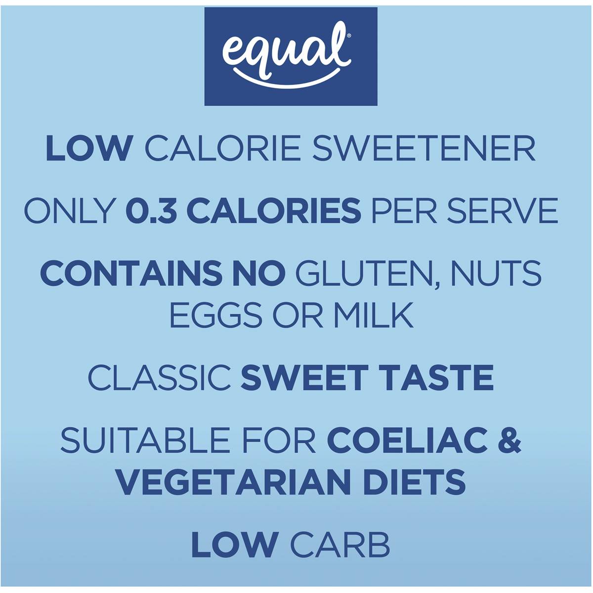 Equal Sweetener Tablets 100 Pack | Woolworths