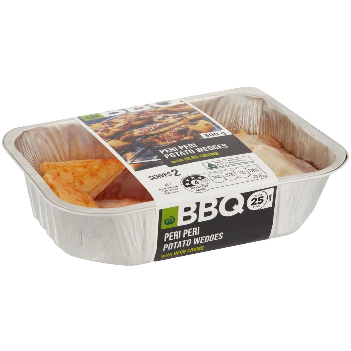 Woolworths Bbq Peri Peri Potato Wedges 300g Woolworths
