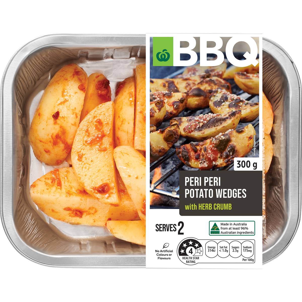 Woolworths Bbq Peri Peri Potato Wedges 300g Woolworths