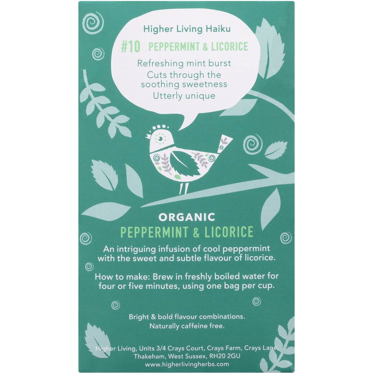 Higher Living Peppermint & Licorice Tea 15 Pack Woolworths
