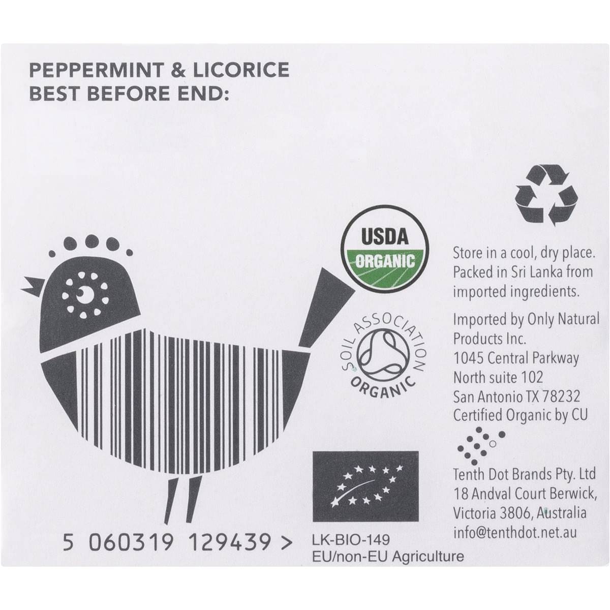 Higher Living Peppermint & Licorice Tea 15 Pack Woolworths