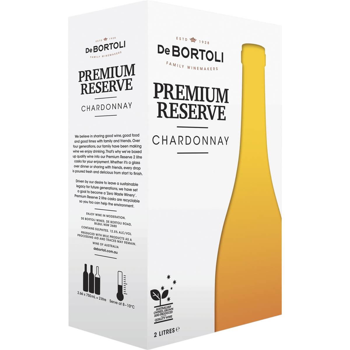 De Bortoli 2l Premium Reserve Premium Reserve Cask Wine Chardonnay