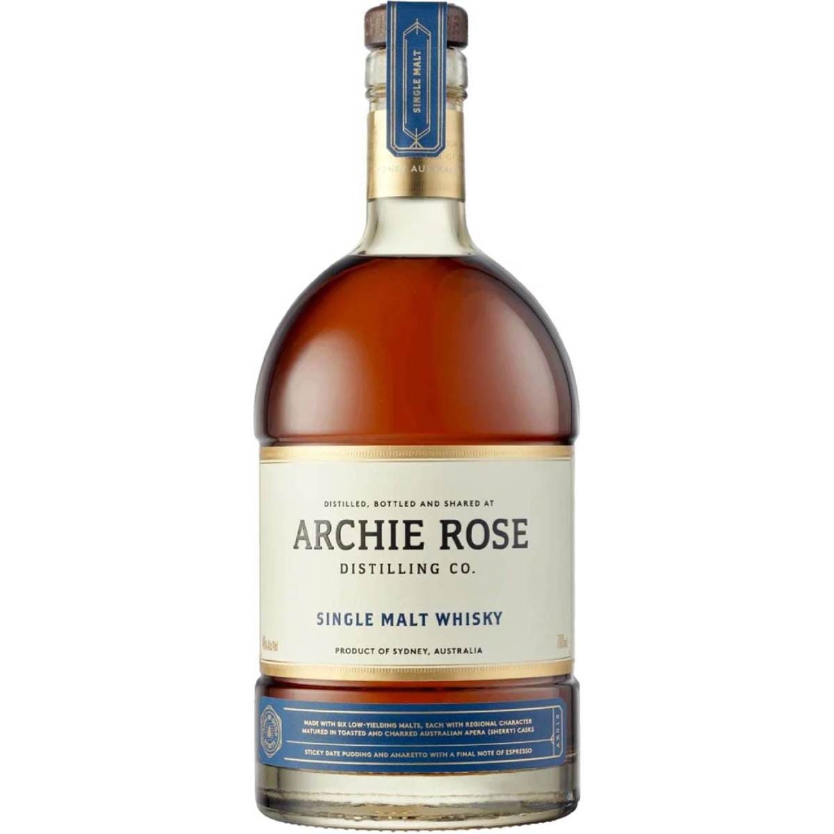 Archie Rose Distilling Co. Single Malt Whisky Bottle 700mL