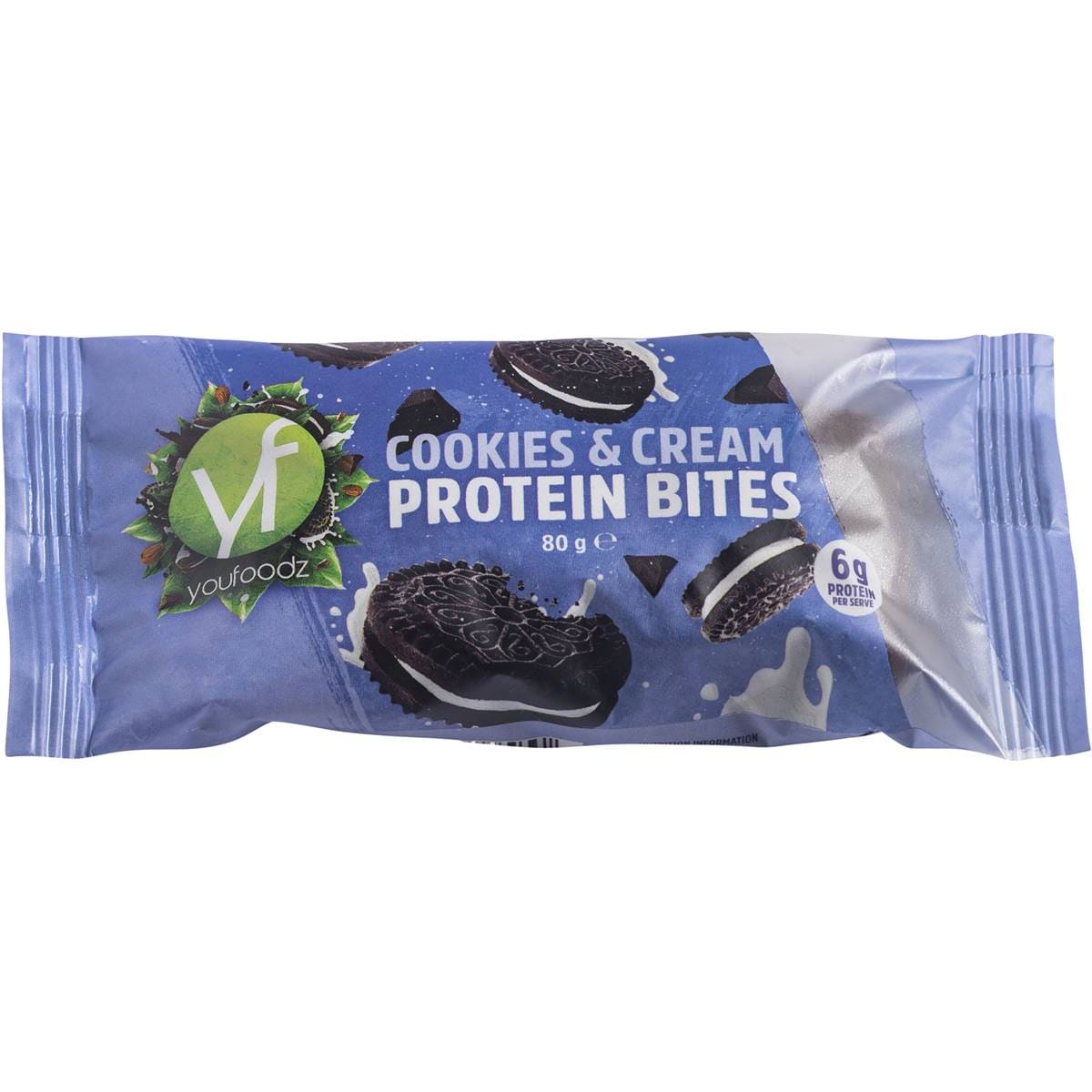 Youfoodz Cookies & Cream Protein Bites 80g Woolworths