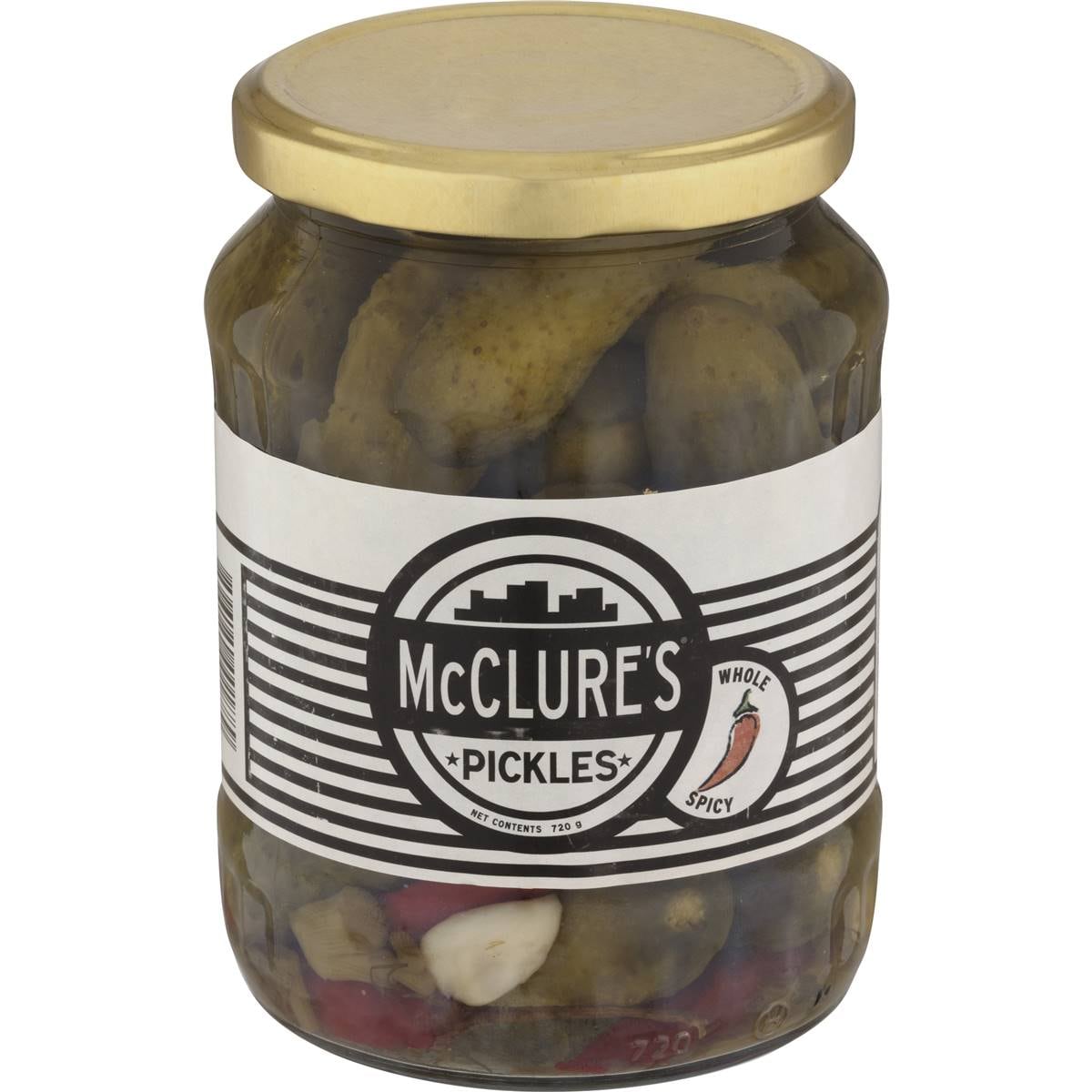Mcclure's Pickles Whole Spicy 720g Woolworths