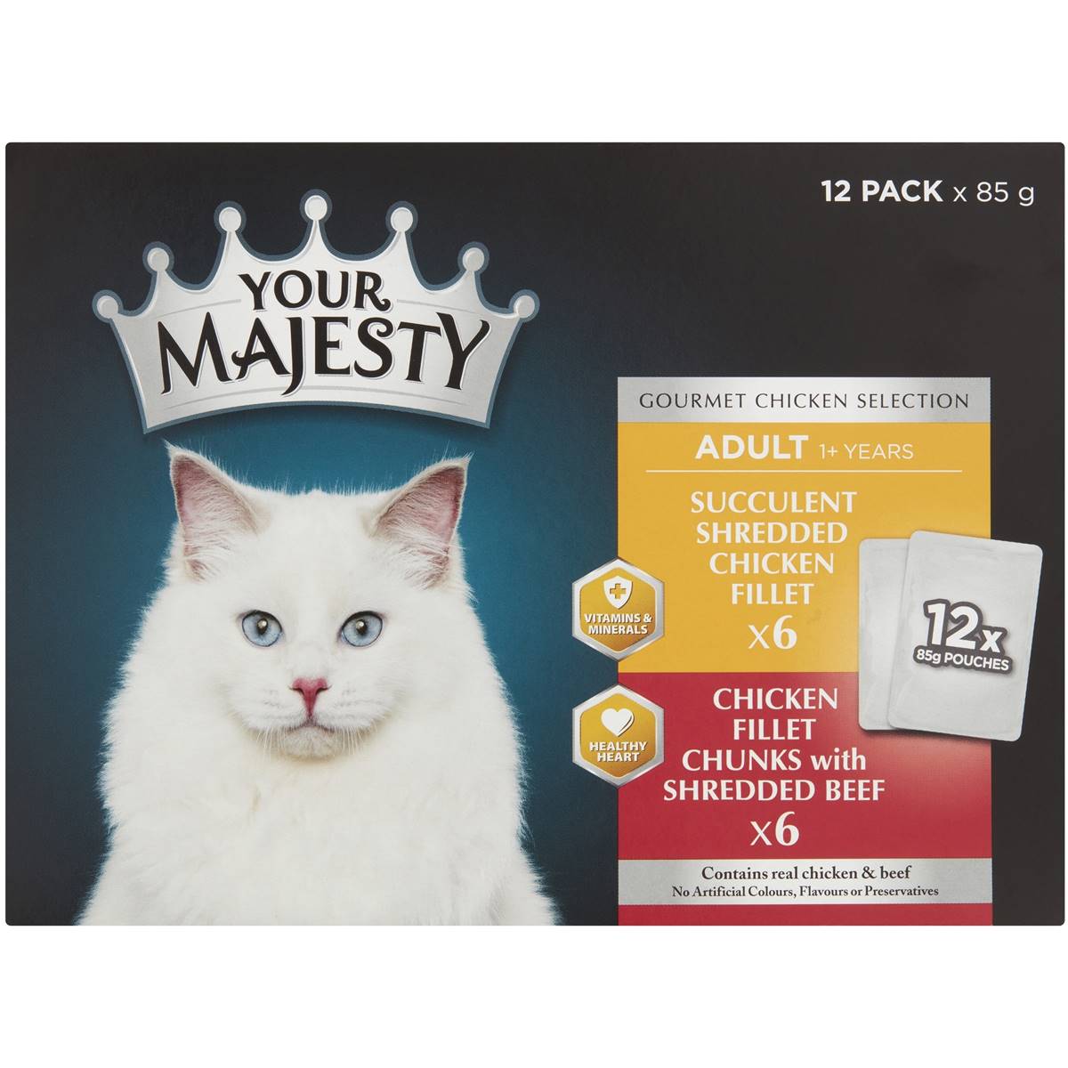 Your Majesty Gourmet Chicken Selection Adult Wet Cat Food 12 Pack 