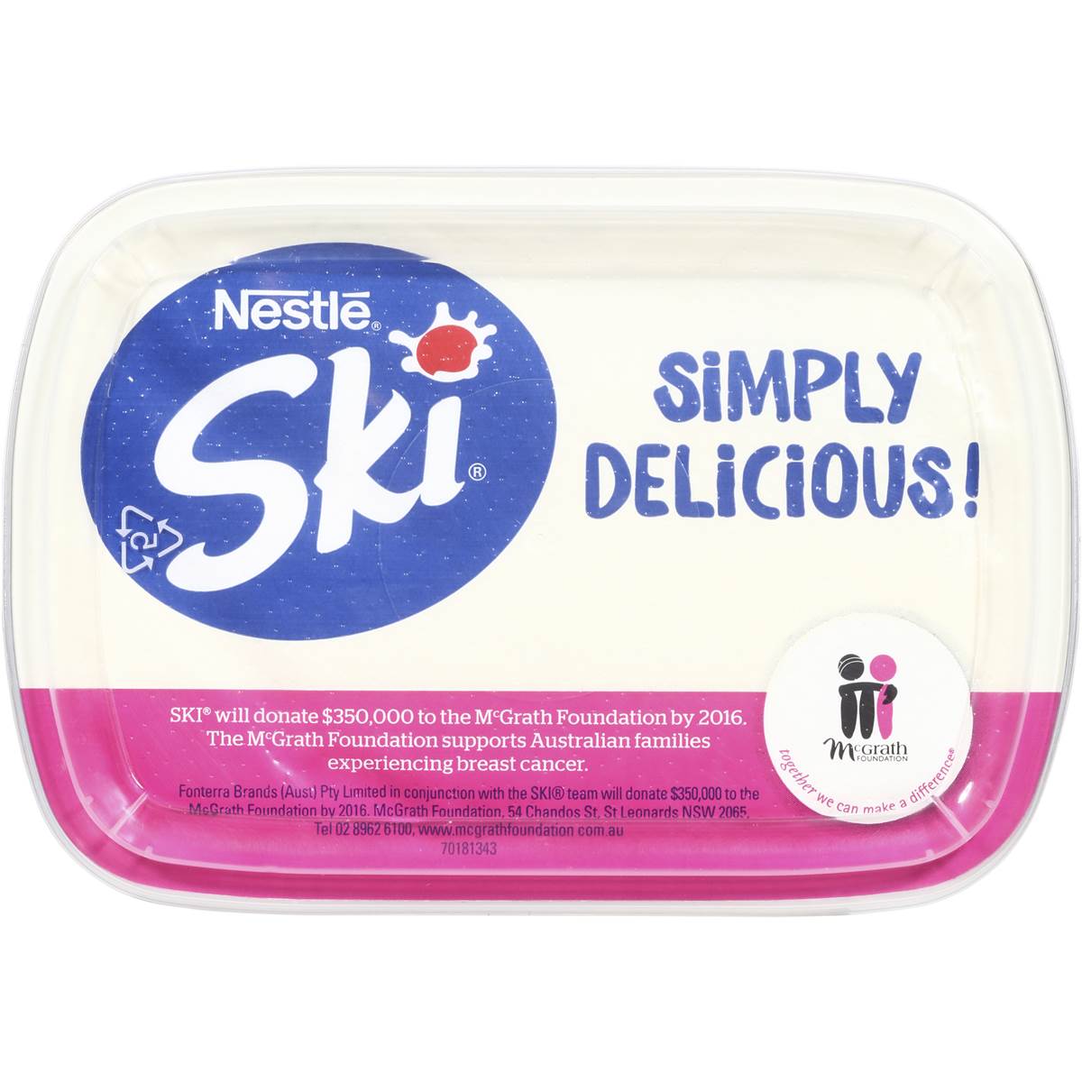 Ski D'lite Vanilla Creme Yoghurt 1kg Woolworths