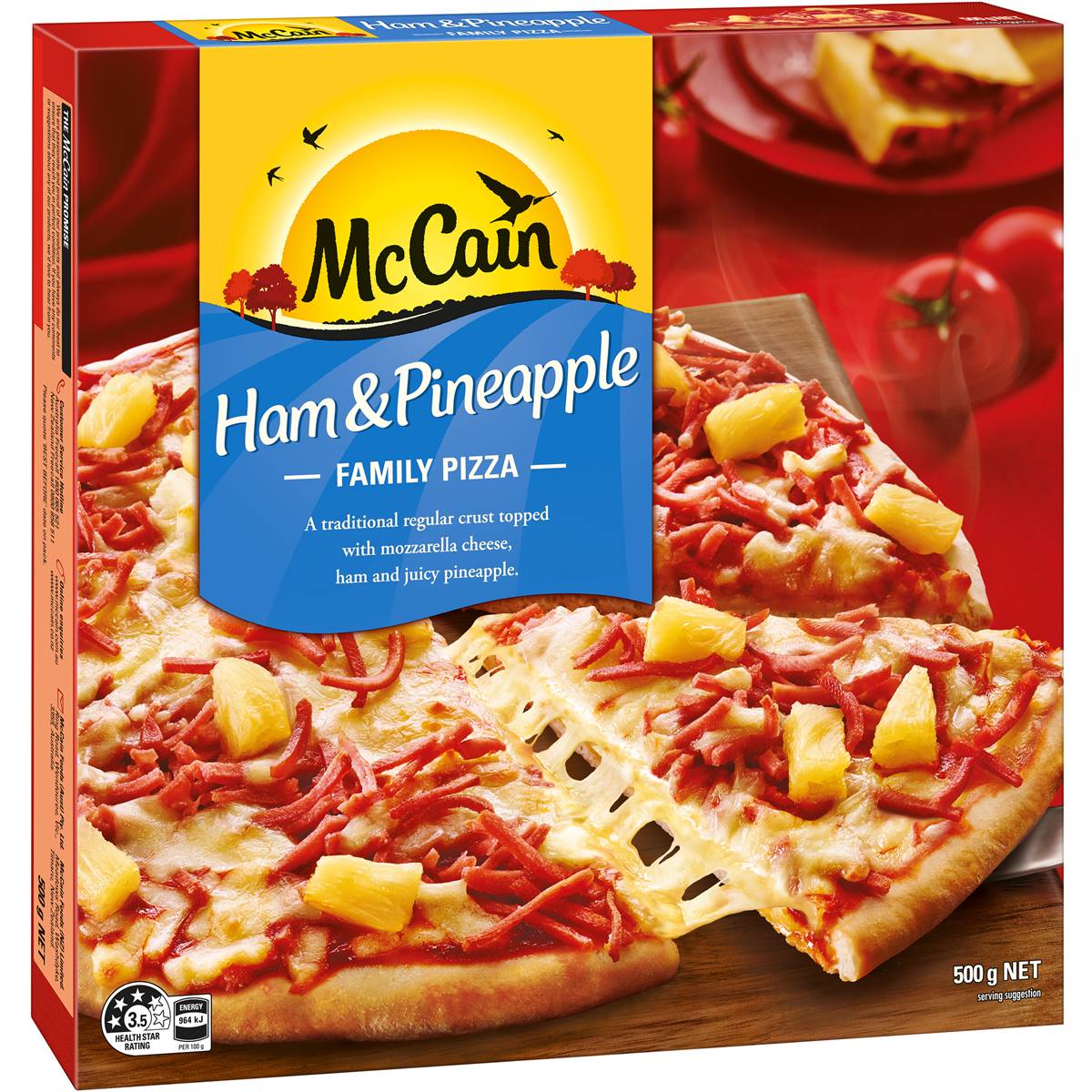 Mccain Pizza Ham & Pineapple 500g Woolworths