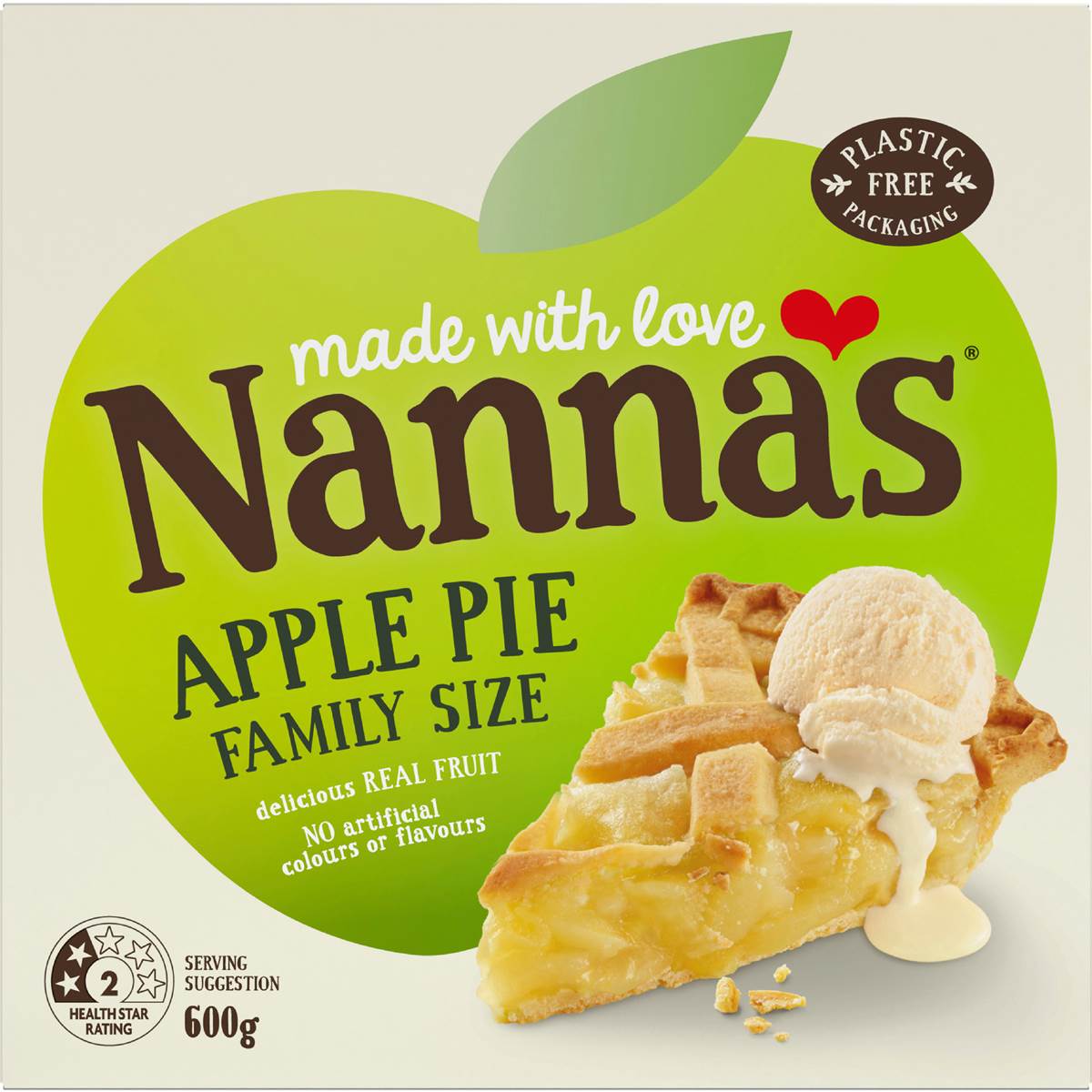 Nanna's Family Pies & Desserts Apple Pie 600g Woolworths