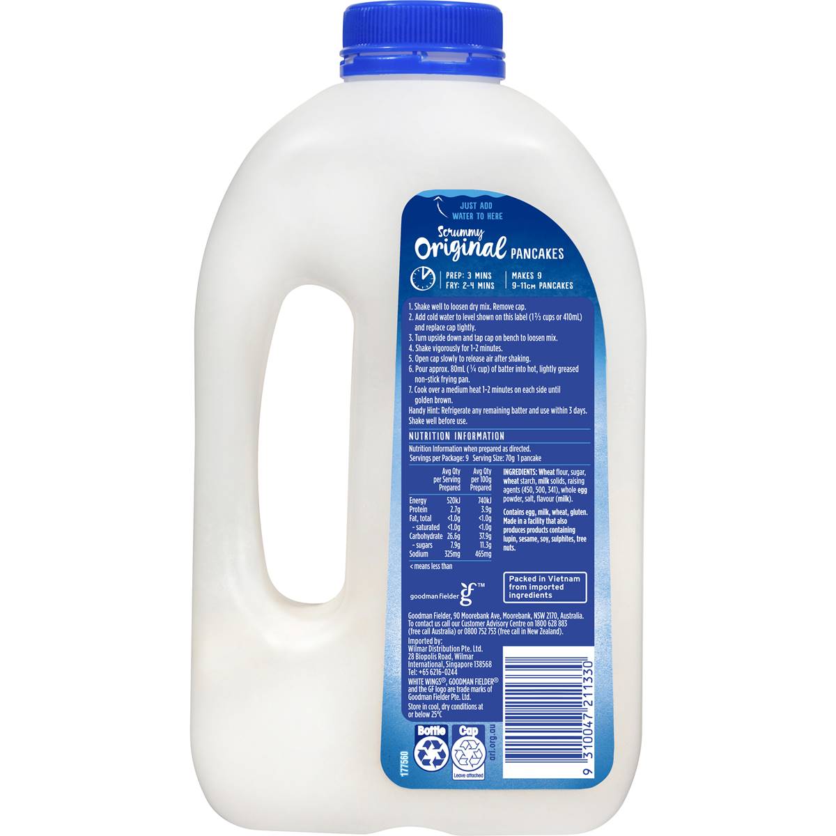 White Wings Pancake Mix Original Shaker 350g Woolworths