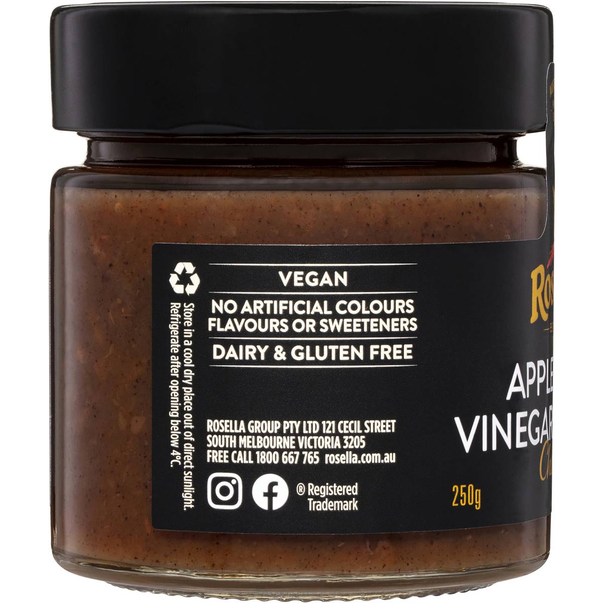 Rosella Apple Cider Vinegar & Brandy Chutney 250g Woolworths