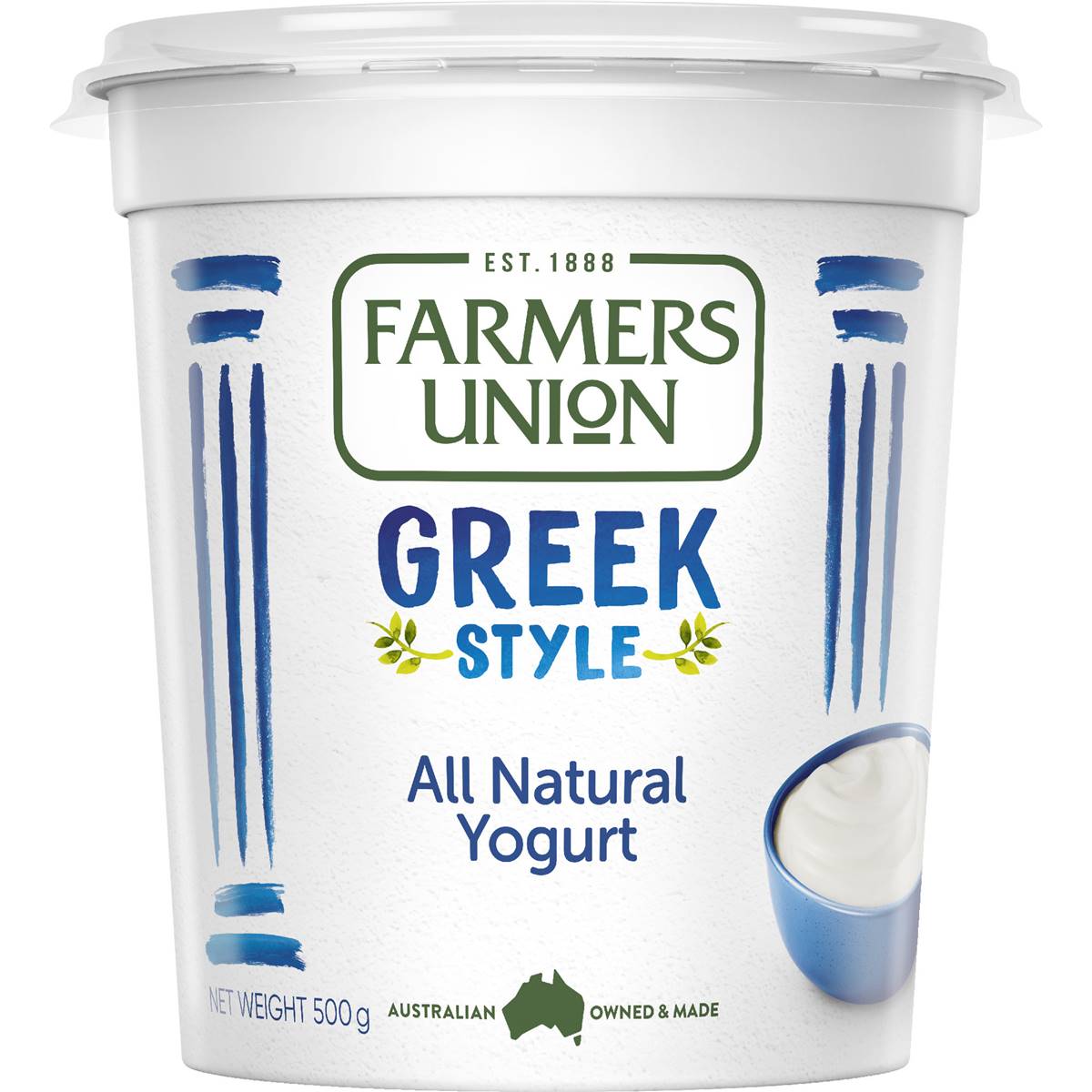 Farmers Union Natural Greek Style Yogurt 500g | Woolworths