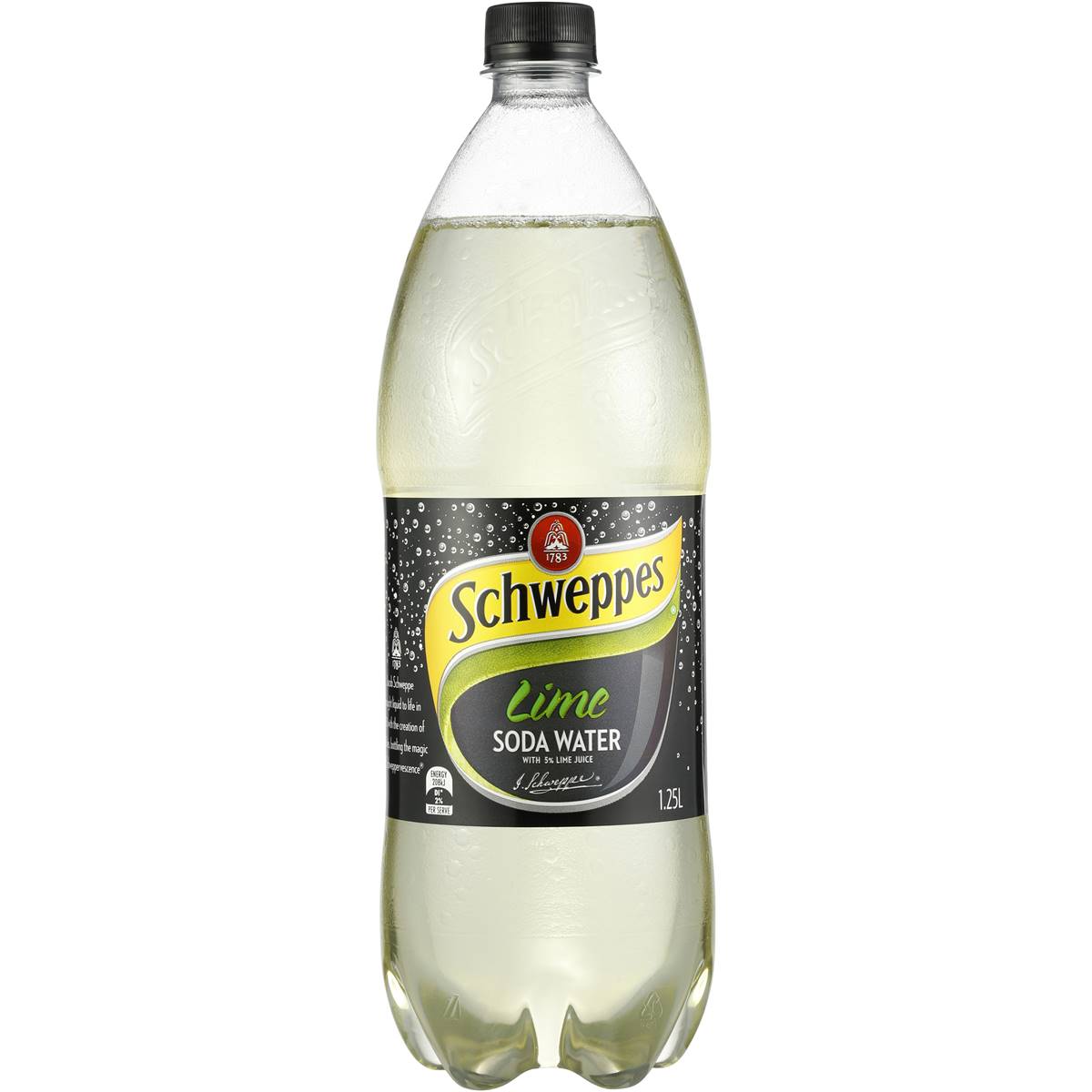 Schweppes Soda Water With A Lime Twist Bottle 1.25l Woolworths