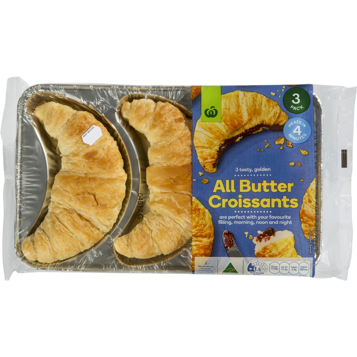 Woolworths Select Croissant Butter 3pk Woolworths