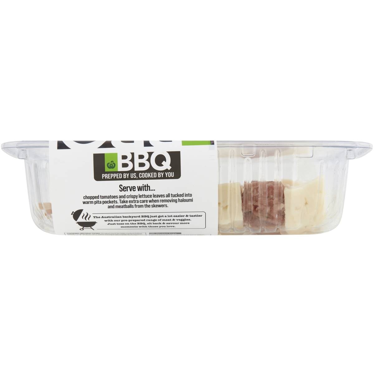 Woolworths Bbq Haloumi Kebabs With Pork & Beef Meatballs 240g Woolworths