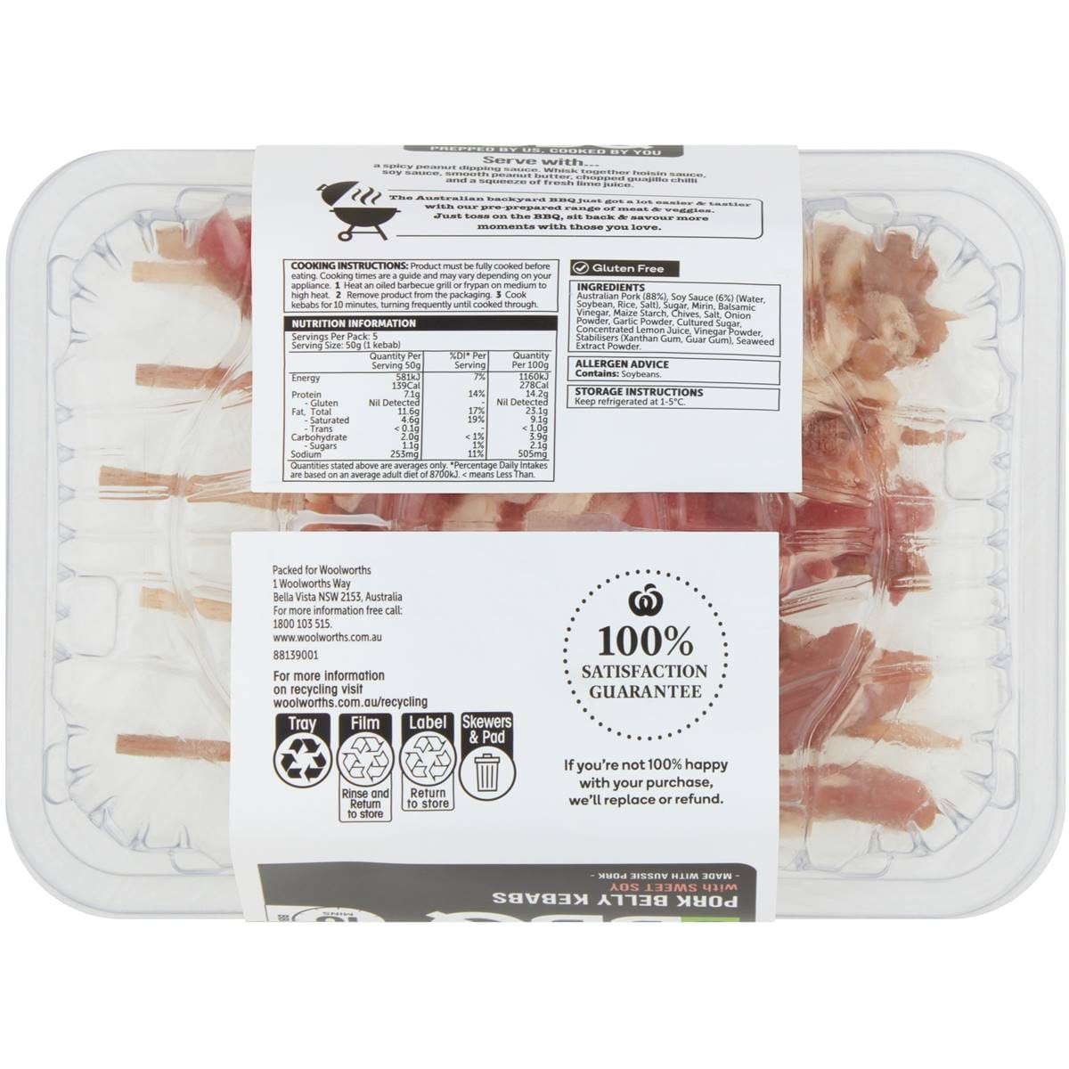 Woolworths Bbq Pork Belly Kebabs With Sweet Soy 250g Woolworths