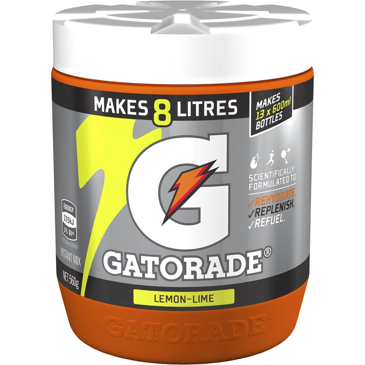 Gatorade Powder Sports Drinks Lemon Lime Electrolyte Hydration Tub 560g