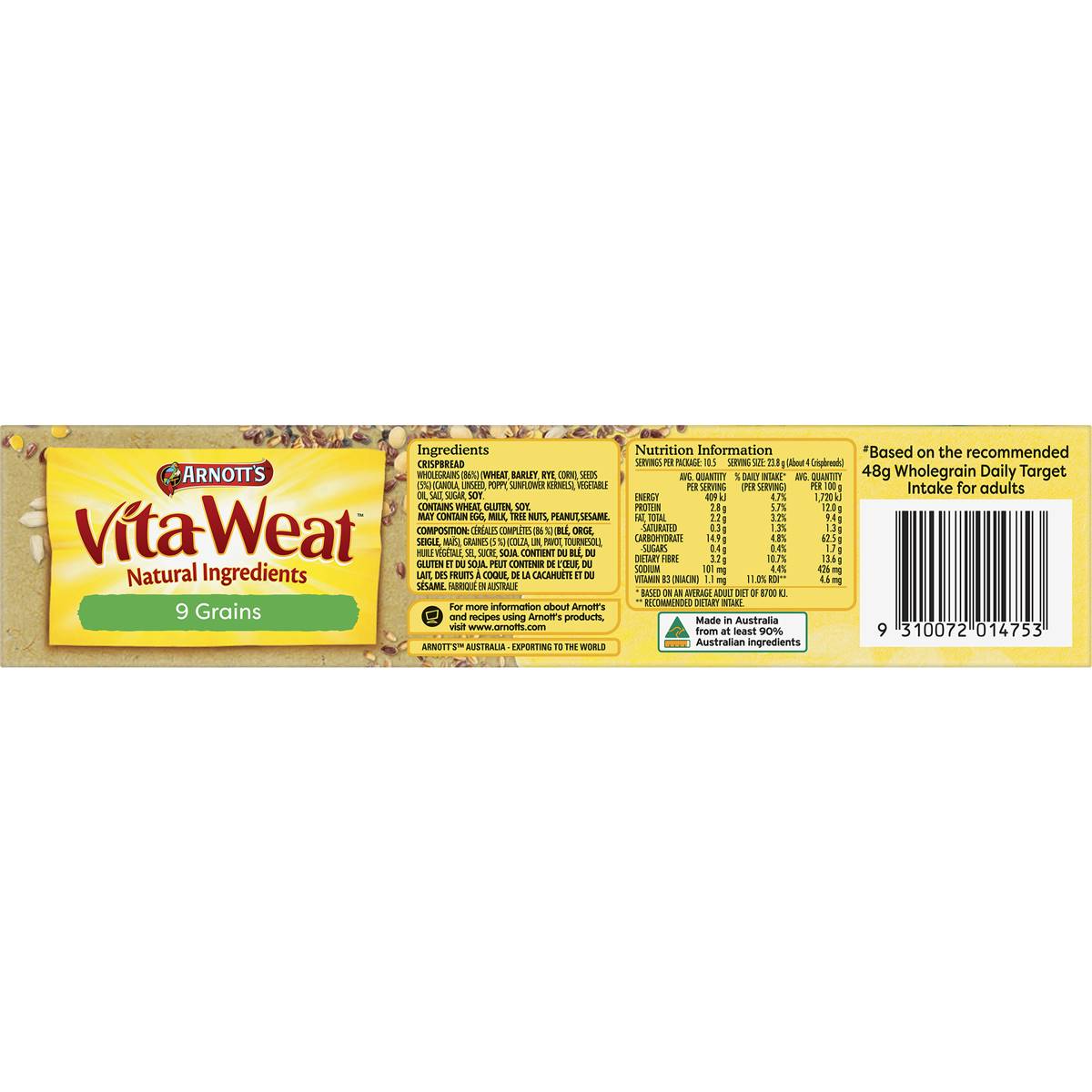 How Many Calories In VitaWeat Multigrain Crackers at Maxine Jones blog
