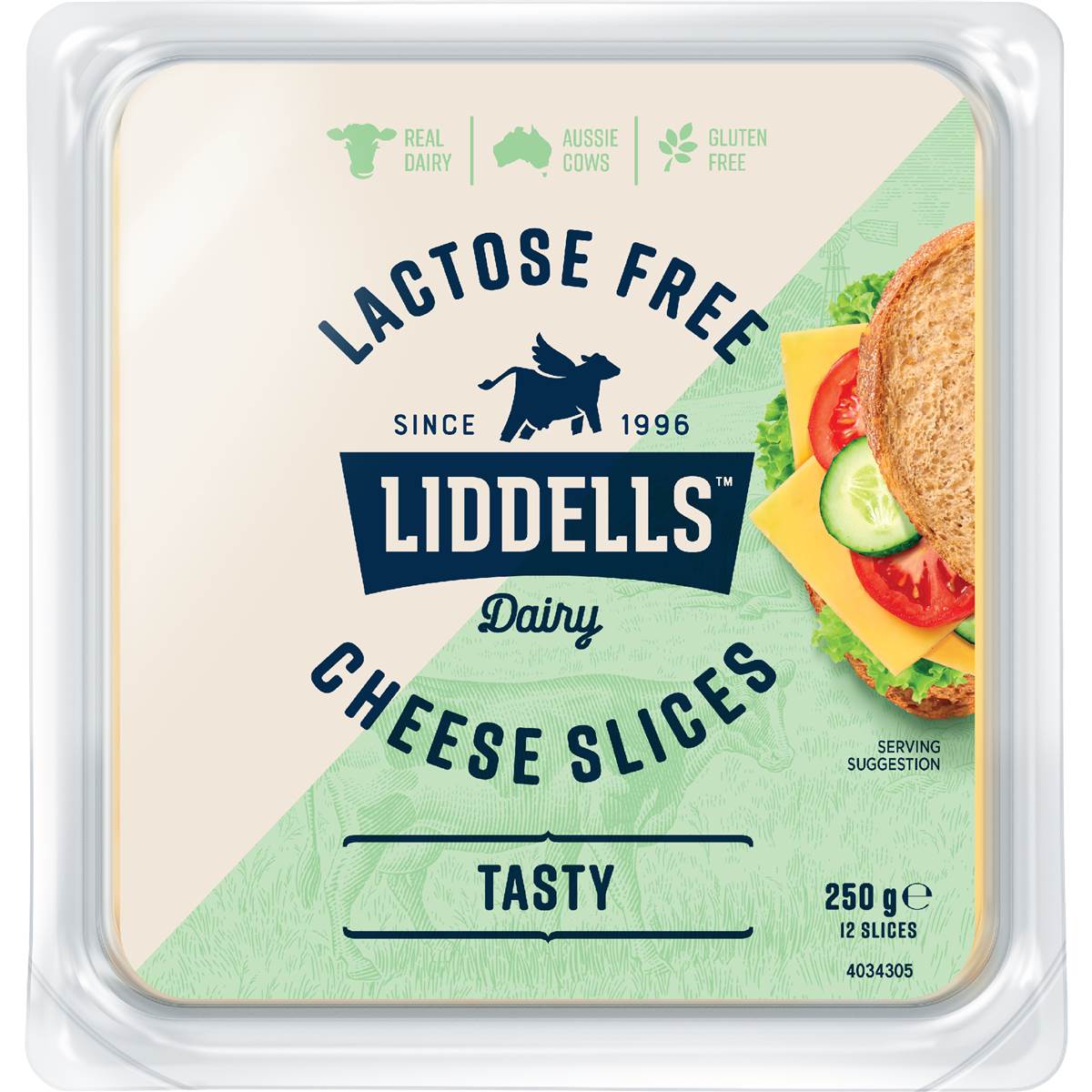 Liddells Lactose Free Tasty Cheese Slices 250g Woolworths
