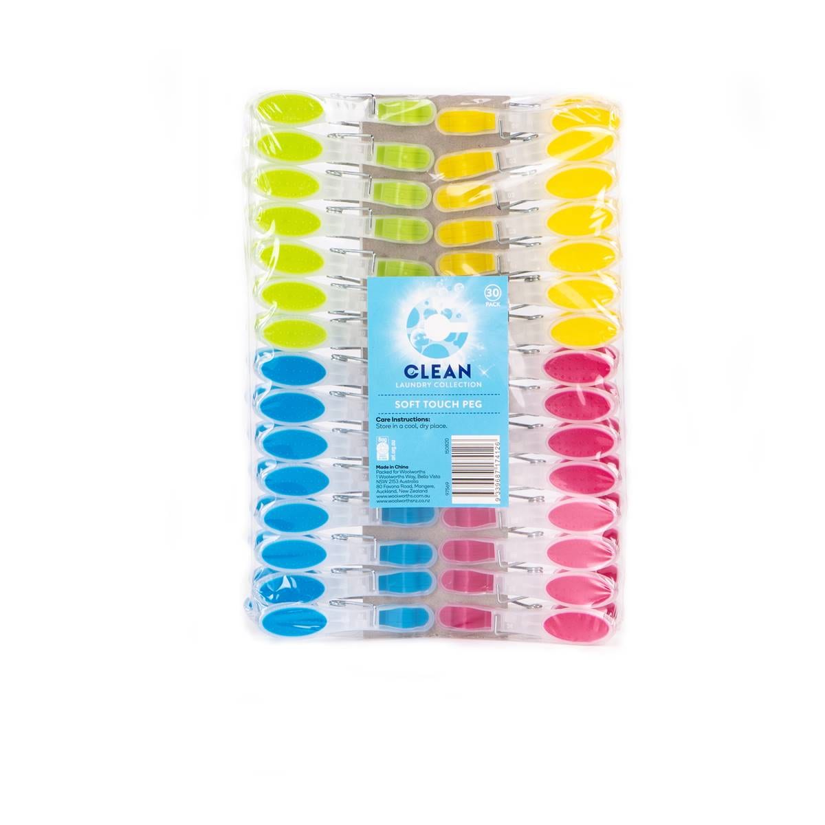 Clean Soft Touch Peg Each Woolworths