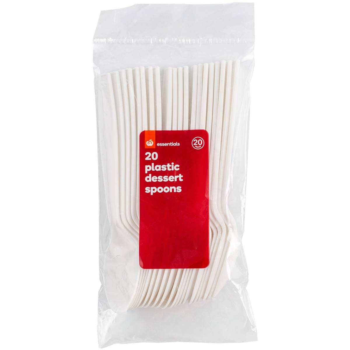 Essentials Plastic Dessert Spoons 20 Pack Woolworths