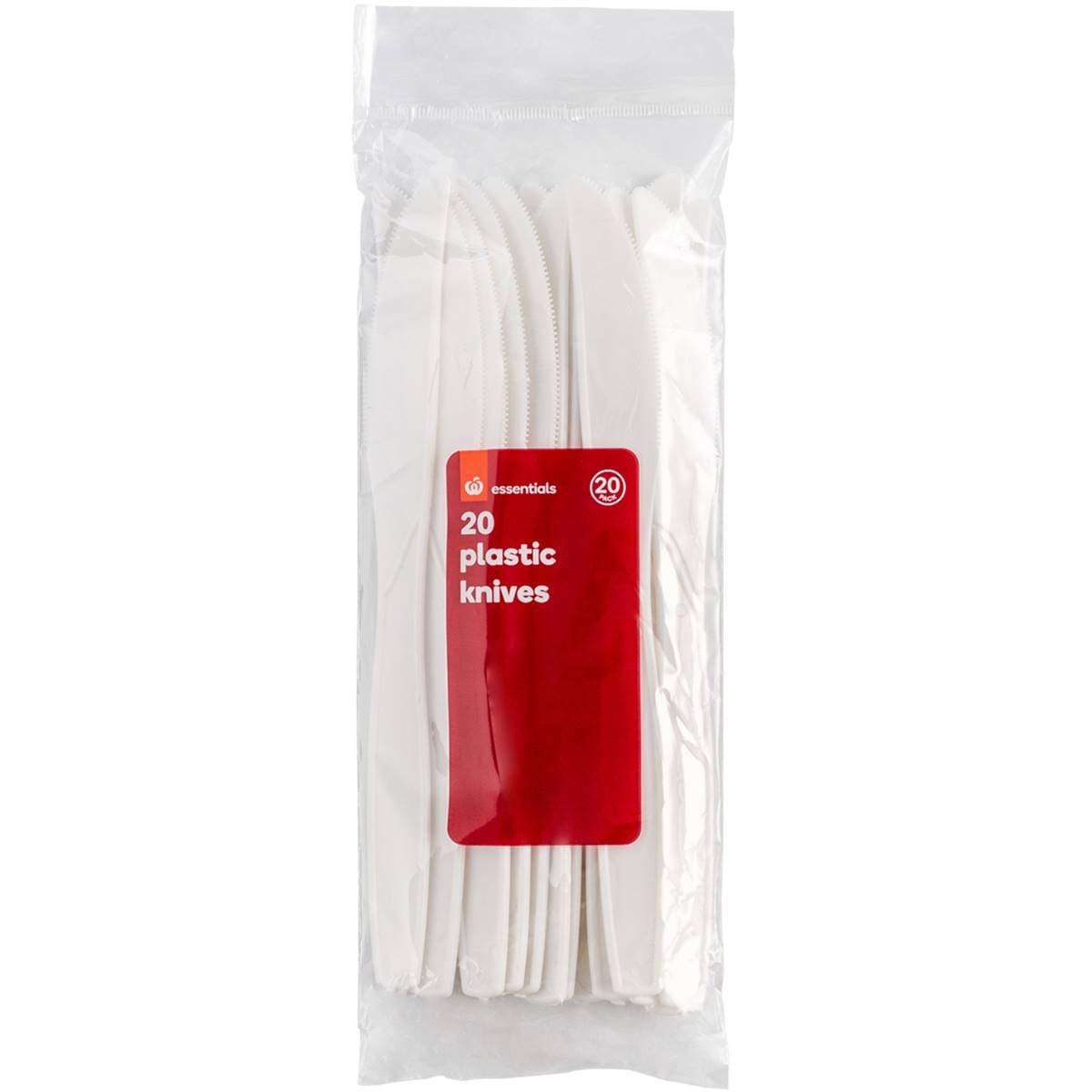 Essentials Plastic Knives 20 Pack Woolworths