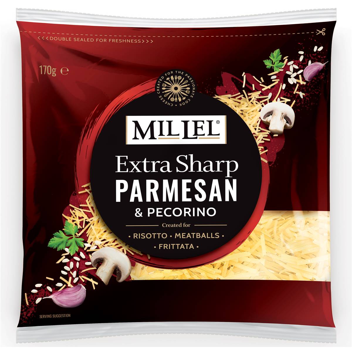 Mil Lel Extra Sharp Parmesan & Pecorino 170g Woolworths