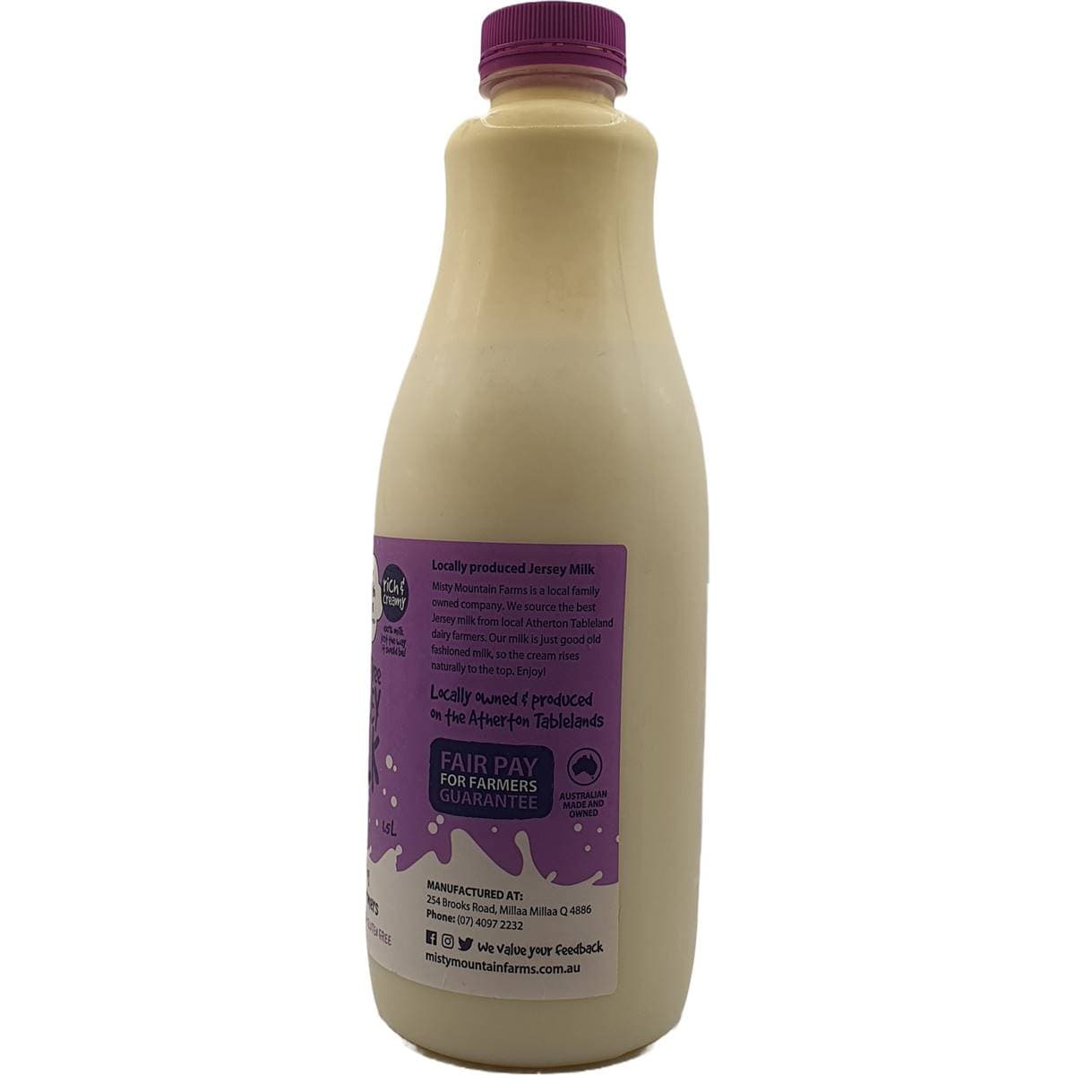 Misty Mountain Lactose Free Jersey Milk 1.5l Woolworths