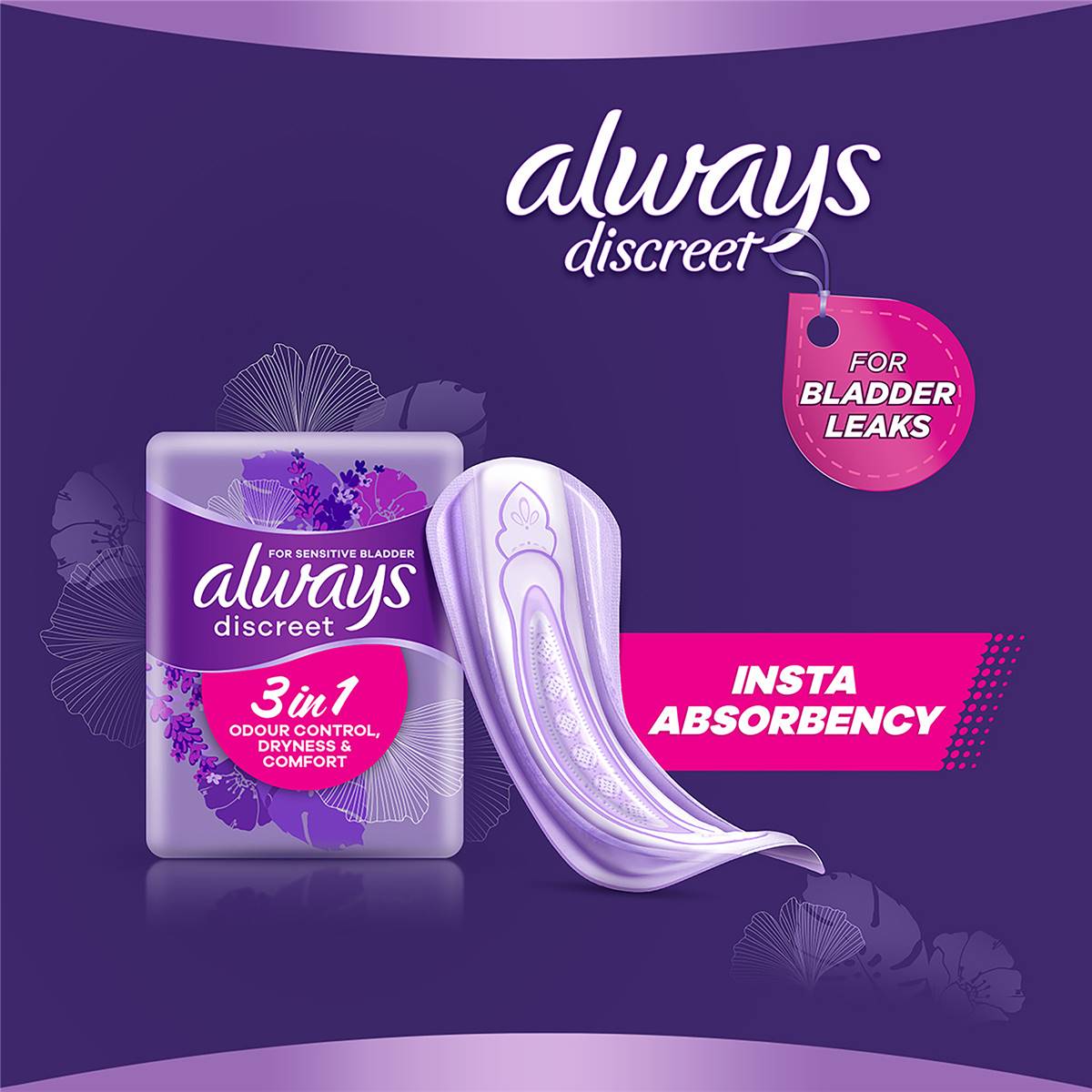 Always Discreet Incontinence Pads Maxi Night 6 Pack | Woolworths