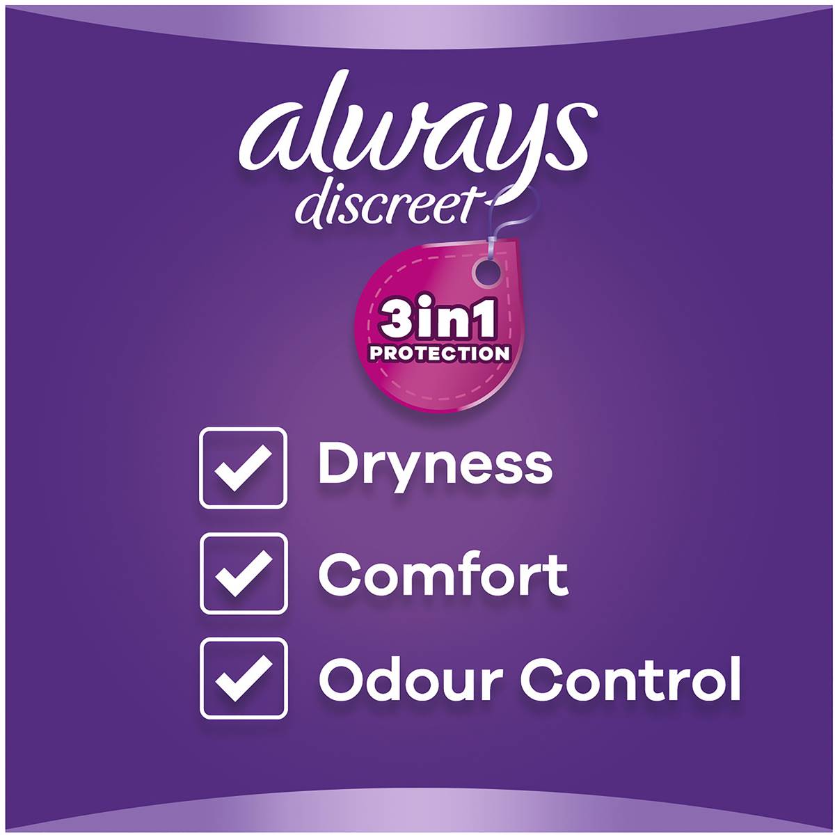 Always Discreet Underwear Pads Medium 9 Pack Woolworths