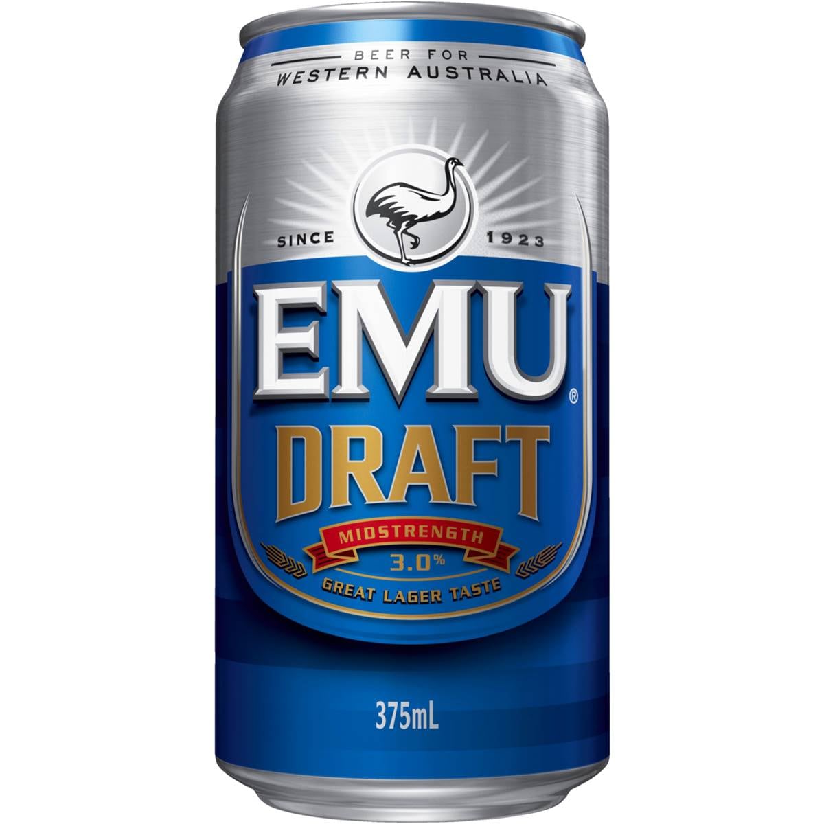 Emu Draft Mid Strength Lager Can 375ml Woolworths