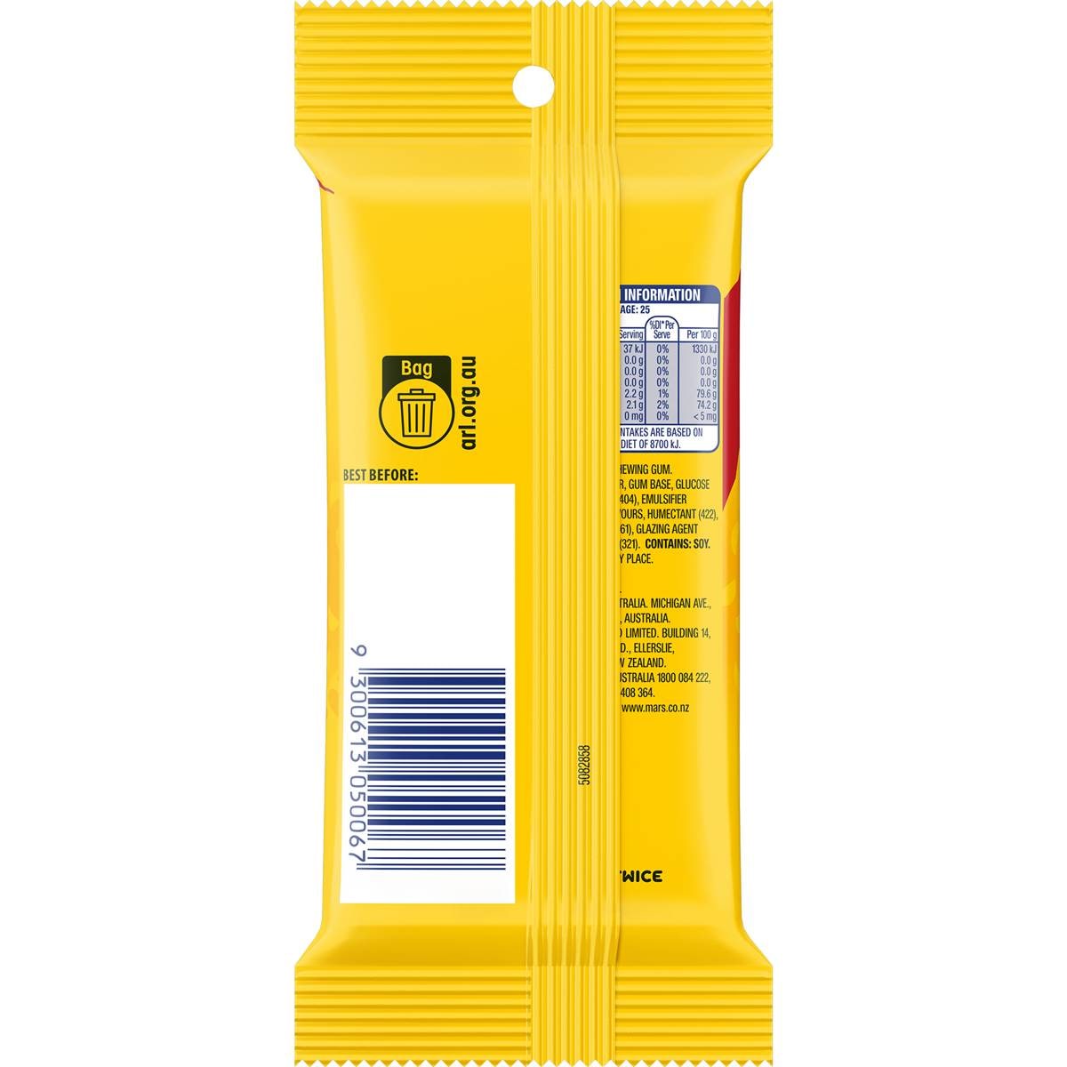 Juicy Fruit Chewing Gum Multipack 5x14g Woolworths