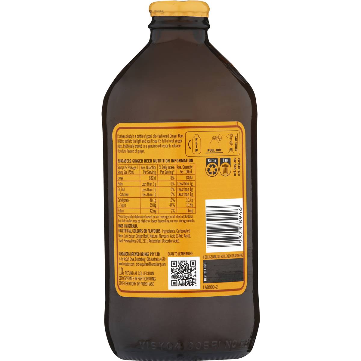 Bundaberg Ginger Beer 375ml Woolworths