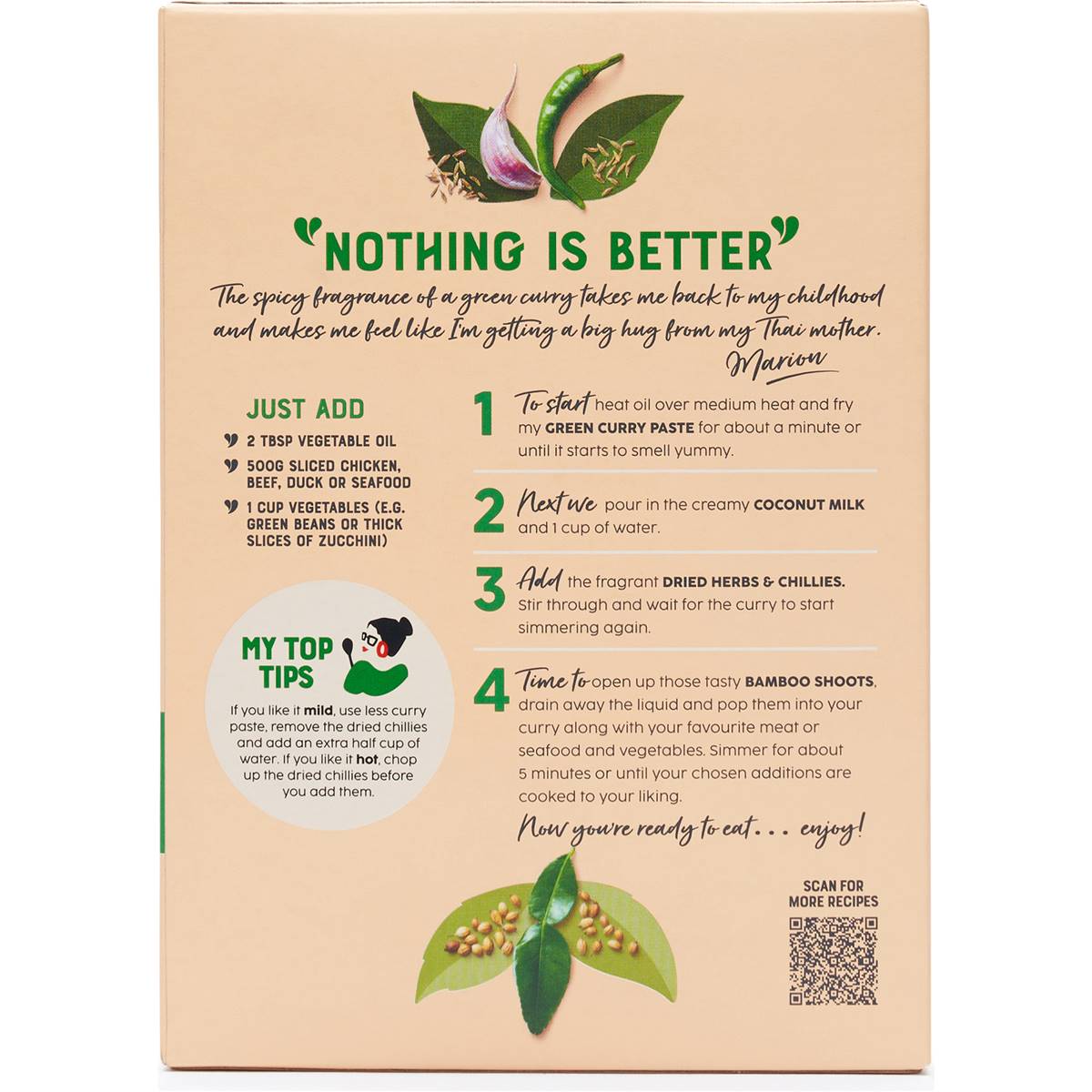 Marion's Kitchen Thai Green Curry Meal Kit 419g Woolworths