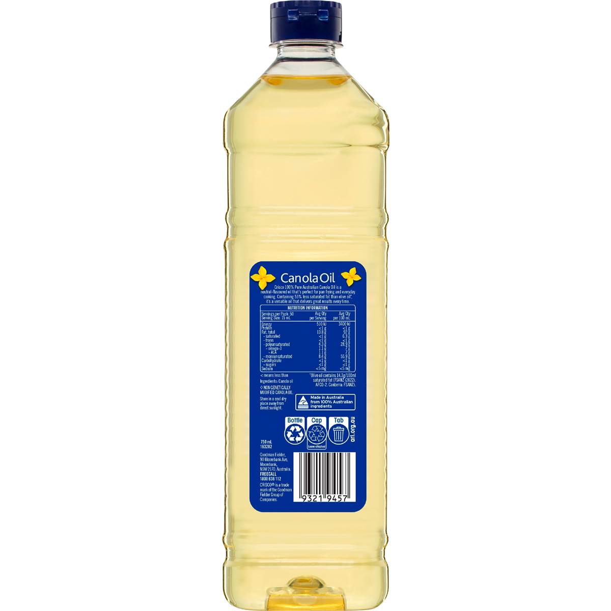 Crisco Canola Oil 750ml Woolworths