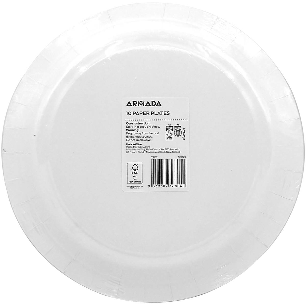 Armada Metallic Paper Plates Assorted 10 Pack Woolworths