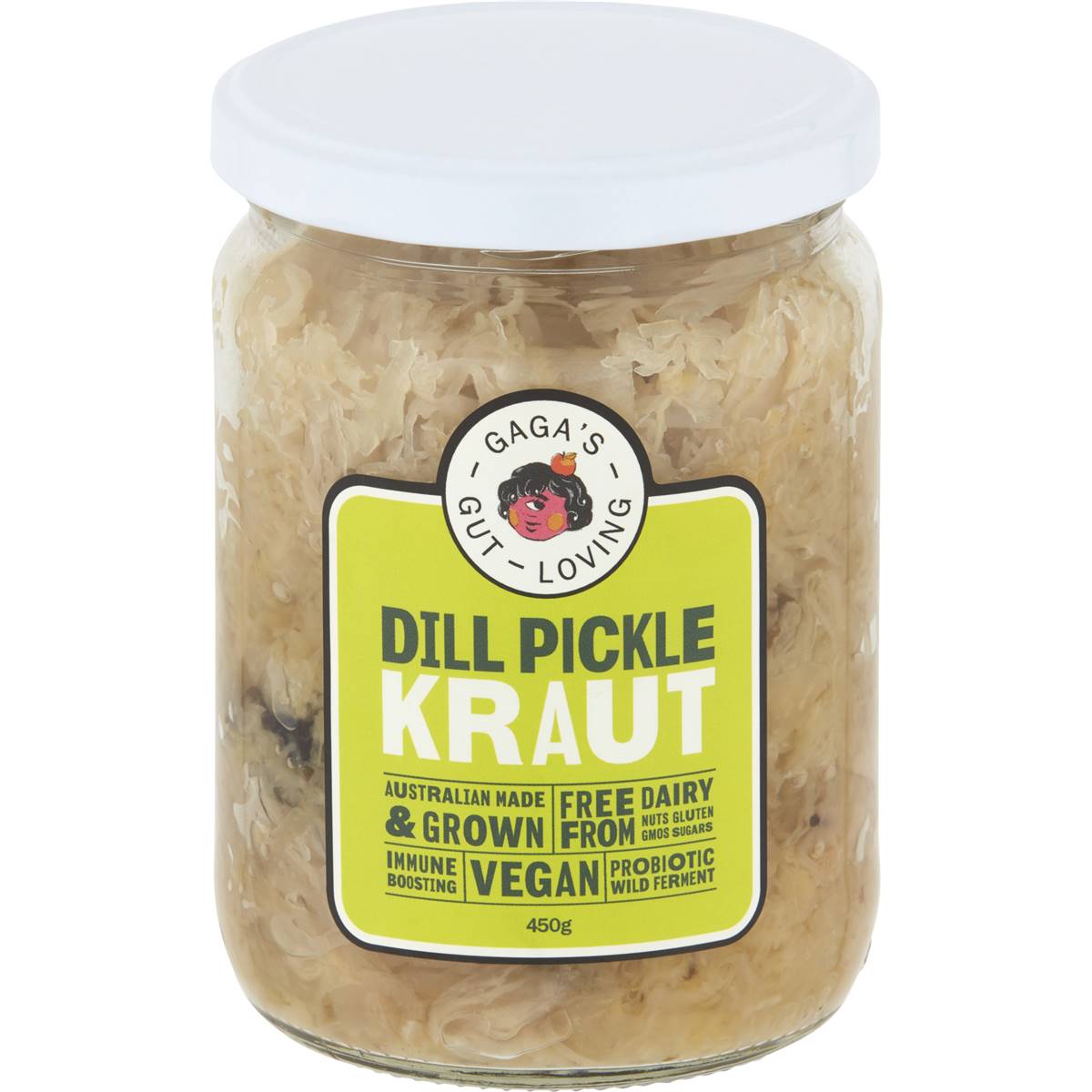 Gaga's Gut Loving Dill Pickle Kraut 450g Woolworths