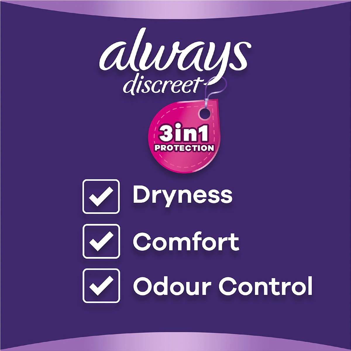 Always Discreet Incontinence Pads Long 10 Pack Woolworths