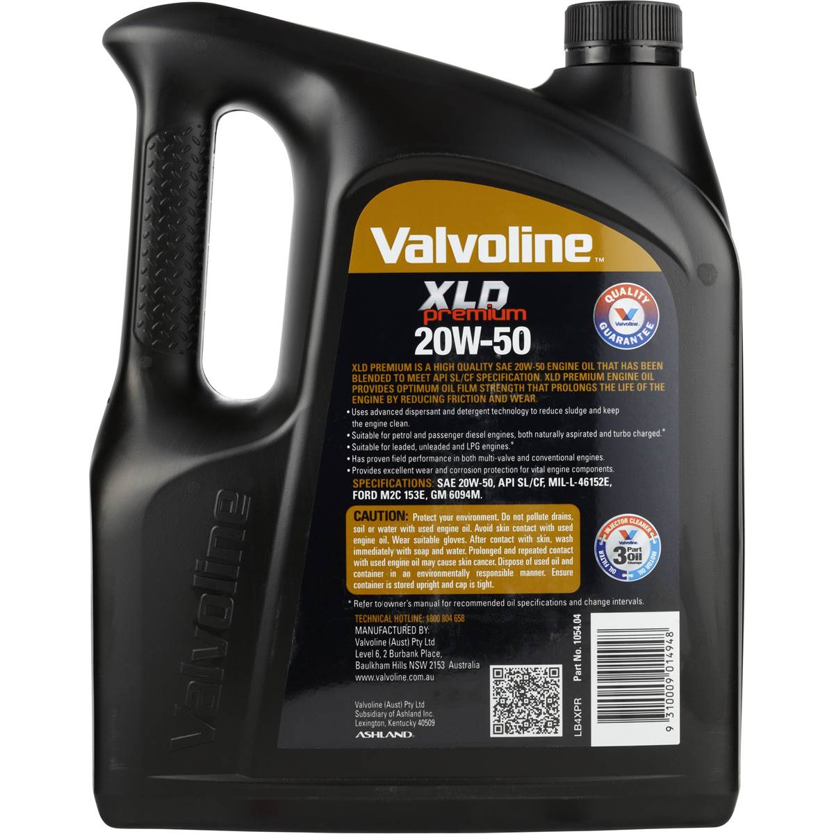 Valvoline Oil Motor Xld 20w50 4l Woolworths
