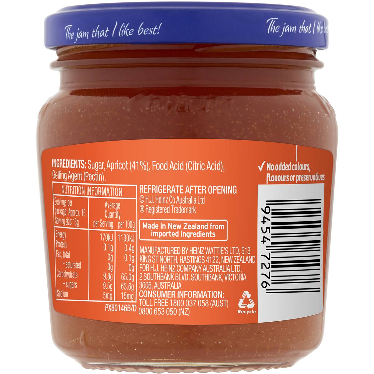 Cottee's Apricot Jam 250g Woolworths