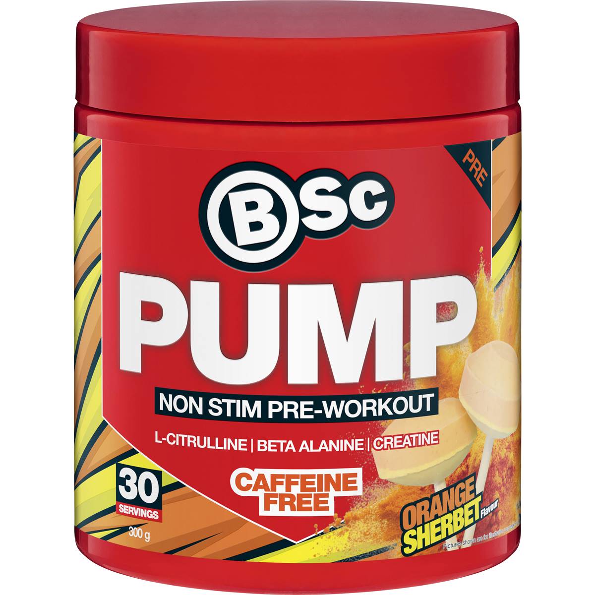 BSc Pump Non Stim Pre-Workout Orange Sherbet 300g