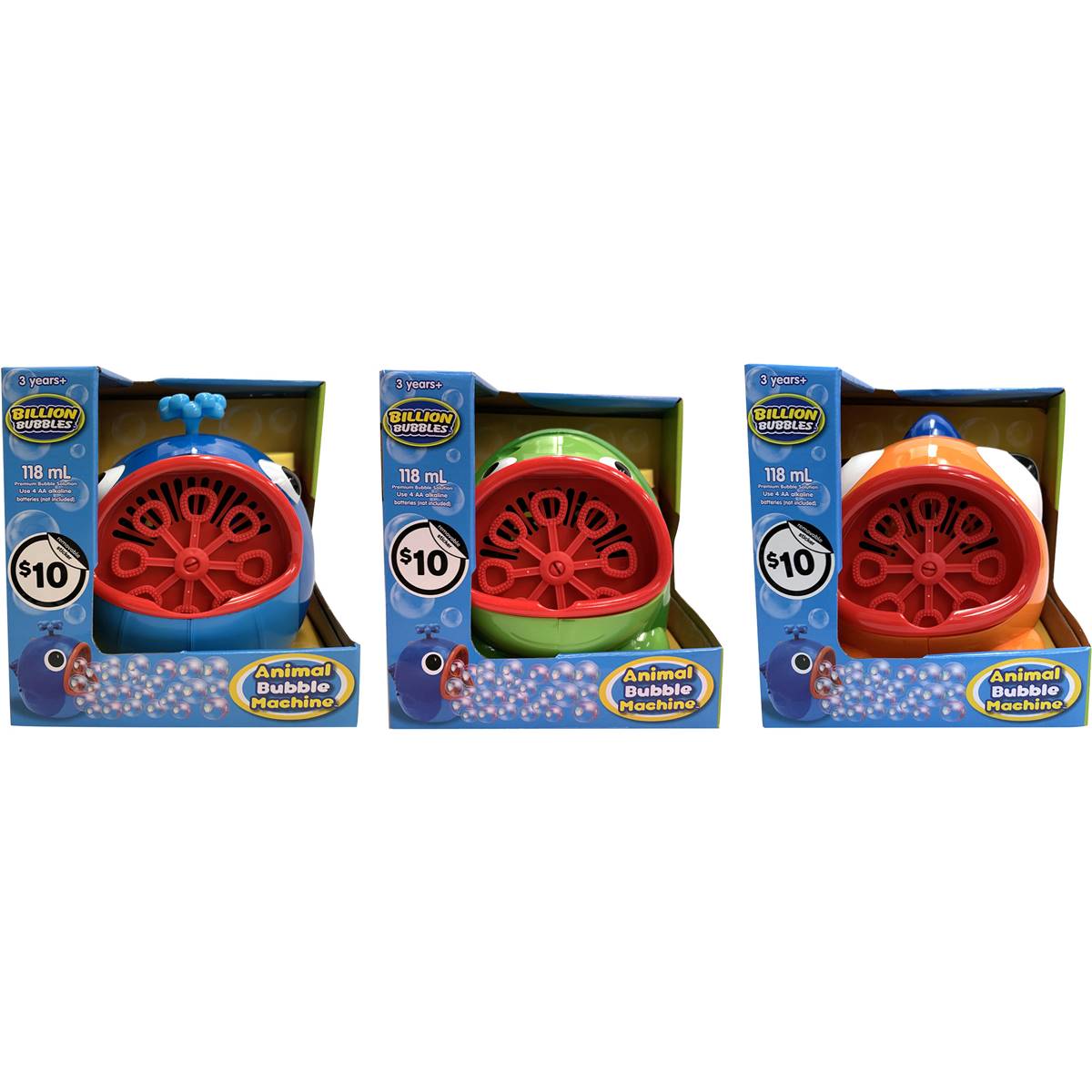 Billion Bubbles Animal Bubble Machine Assorted Each Woolworths