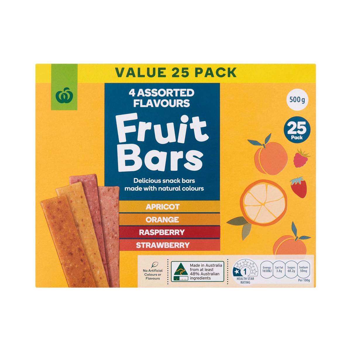 Woolworths Fruit Bars Assorted 25 Pack Woolworths