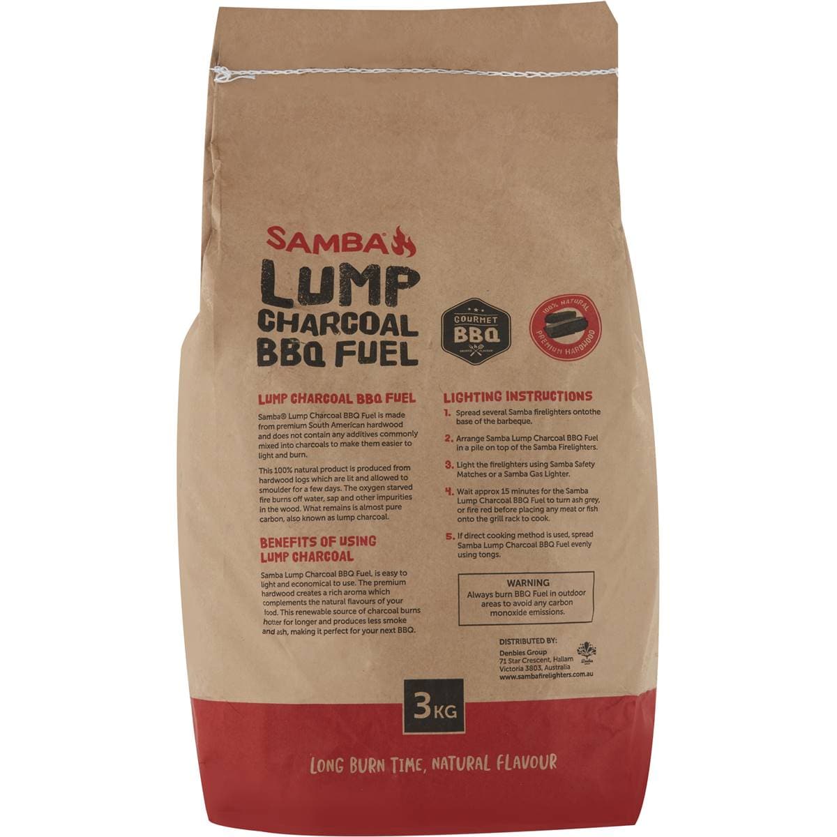 Samba Lump Charcoal Bbq Fuel 3kg Woolworths